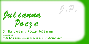julianna pocze business card