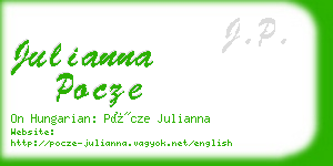 julianna pocze business card